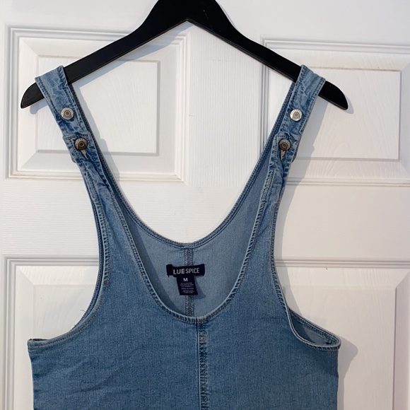 3/$30 Vintage Blue Spice Jean Dress - Picture 3 of 10